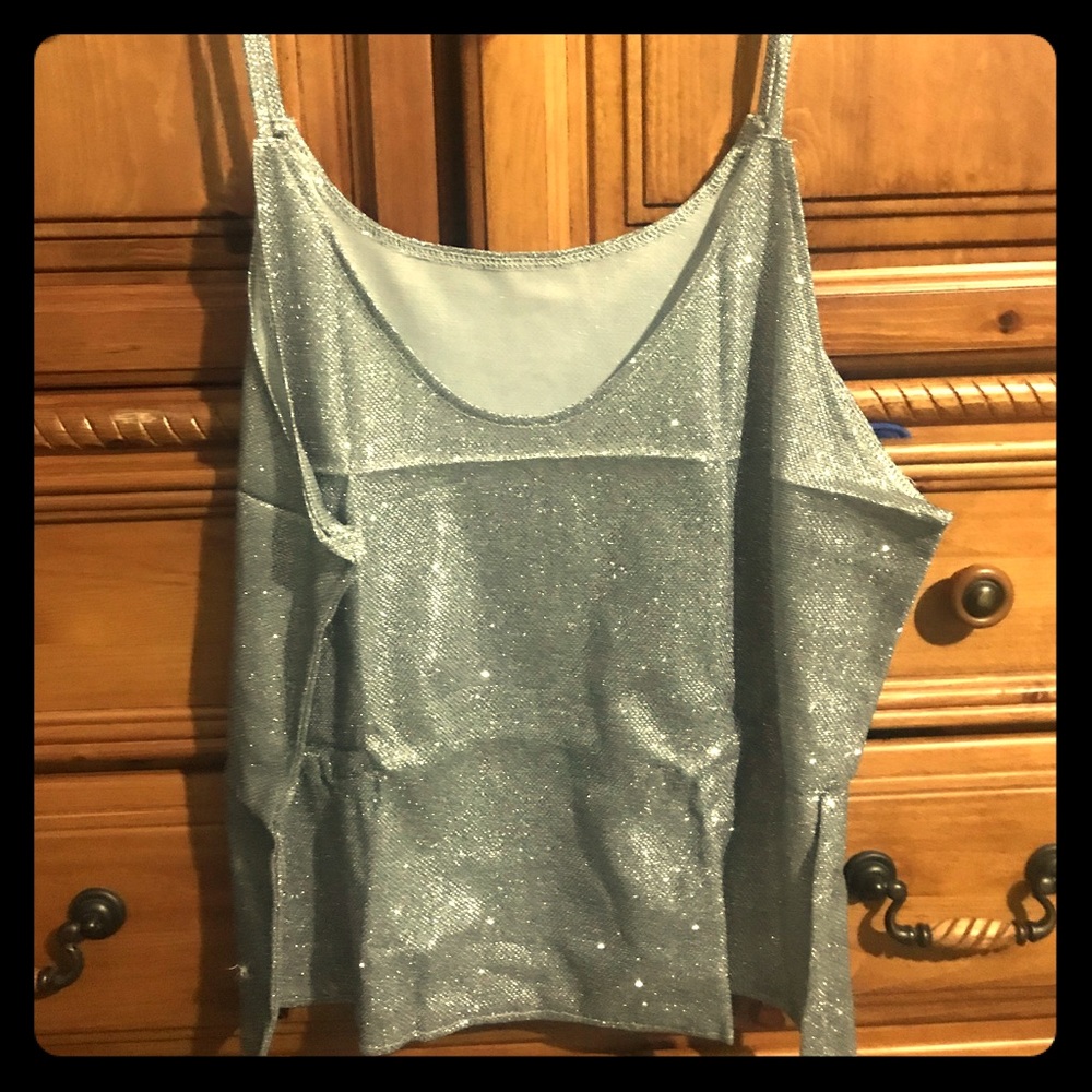 Silver sparkly camisole tank top BUNDLES AVAILABLE